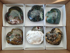 Polished Ocean Jasper Hearts x 6 From Northwest Coast, Madagascar - Toprock Gemstones and Minerals 