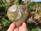 Polished Ocean Jasper Hearts x 6 From Northwest Coast, Madagascar - Toprock Gemstones and Minerals 