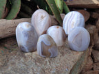 Polished Banded Agate Display Crystals x 6 From Madagascar - Toprock Gemstones and Minerals 