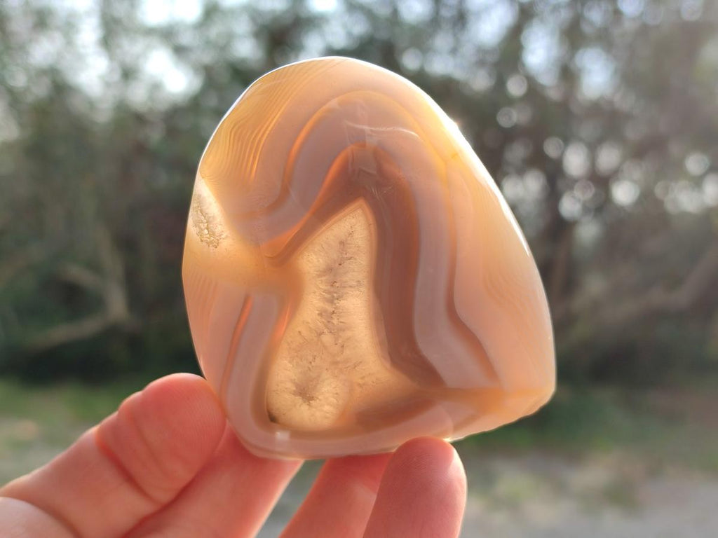 Polished Banded Agate Display Crystals x 6 From Madagascar - Toprock Gemstones and Minerals 