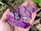 Polished Double Terminated Dark Window Amethyst Crystals x 14 From Akansobe, Madagascar - Toprock Gemstones and Minerals 