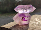 Polished Double Terminated Dark Window Amethyst Crystals x 14 From Akansobe, Madagascar - Toprock Gemstones and Minerals 