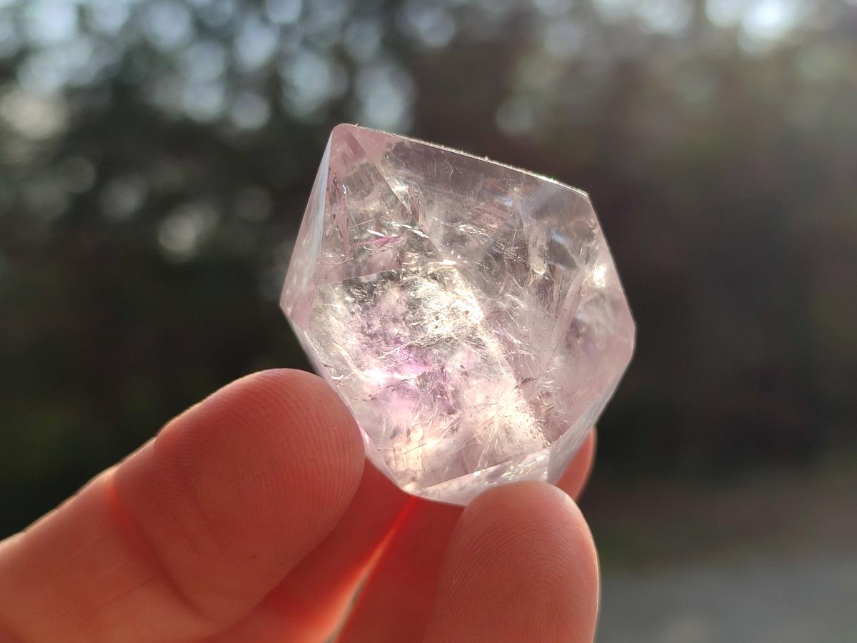 Polished Double Terminated Dark Window Amethyst Crystals x 14 From Akansobe, Madagascar - Toprock Gemstones and Minerals 