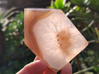 Polished Banded Agate Standing House Shaped Slices x 12 From Madagascar - Toprock Gemstones and Minerals 