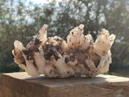 Natural Drusy Quartz Coated Calcite Cluster Specimens x 2 From Albert's Mountain, Lesotho - Toprock Gemstones and Minerals 