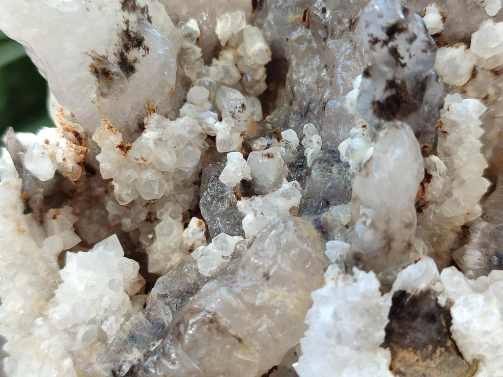 Natural Drusy Quartz Coated Calcite Cluster Specimens x 2 From Albert's Mountain, Lesotho - Toprock Gemstones and Minerals 