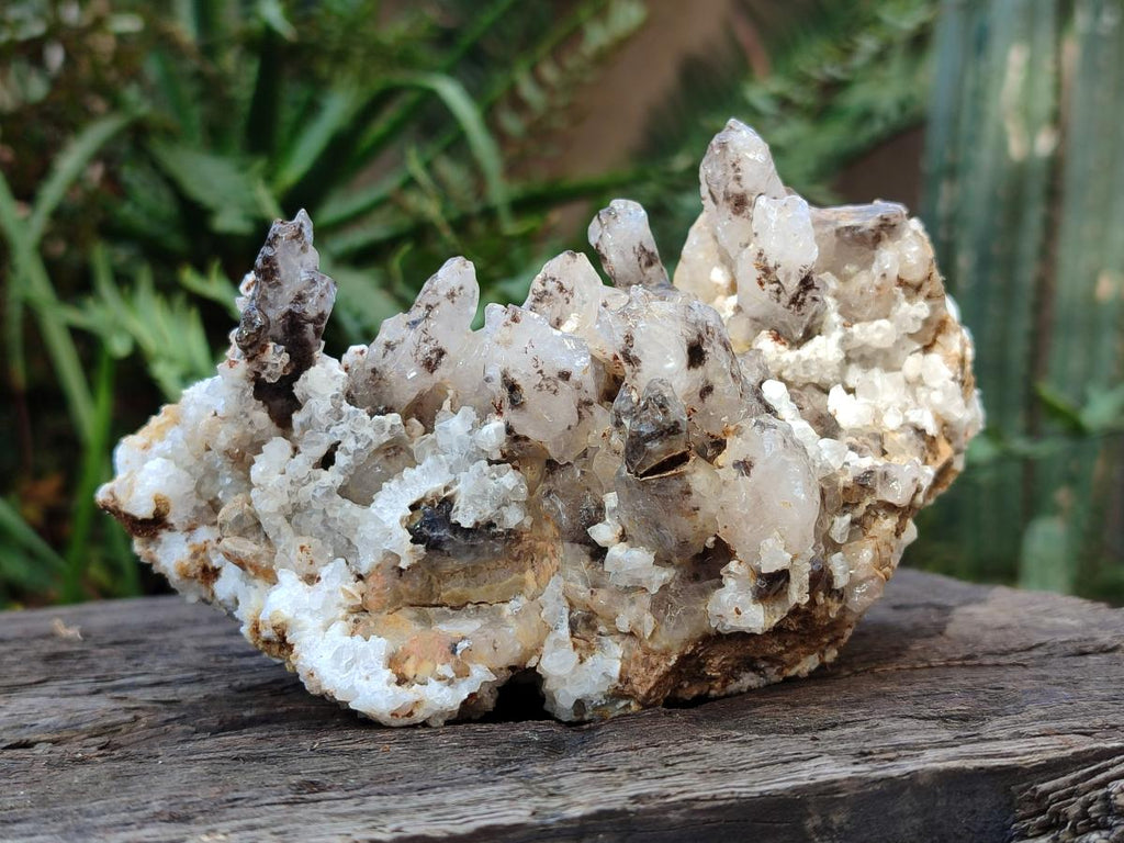 Natural Drusy Quartz Coated Calcite Cluster Specimens x 2 From Albert's Mountain, Lesotho - Toprock Gemstones and Minerals 