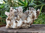 Natural Drusy Quartz Coated Calcite Cluster Specimens x 2 From Albert's Mountain, Lesotho - Toprock Gemstones and Minerals 