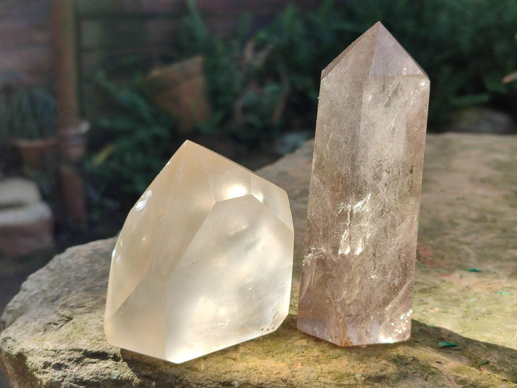 Polished Mixed Quartz Display Crystals x 6 From Madagascar - Toprock Gemstones and Minerals 