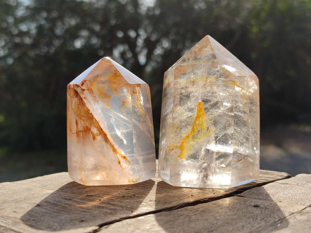 Polished Mixed Quartz Display Crystals x 6 From Madagascar - Toprock Gemstones and Minerals 
