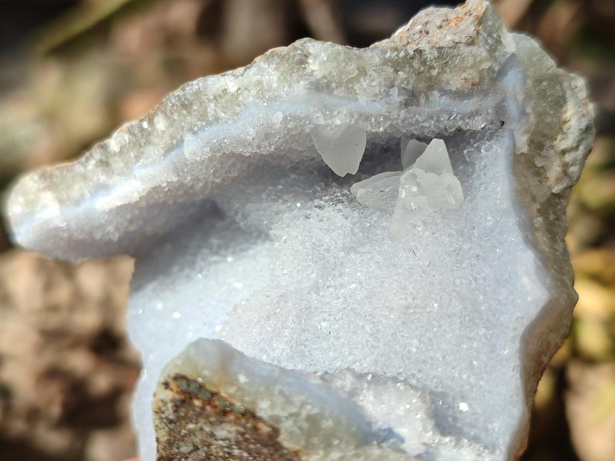 Natural Blue Lace Agate Geode Specimens x 12 From Nsanje, Malawi - Toprock Gemstones and Minerals 