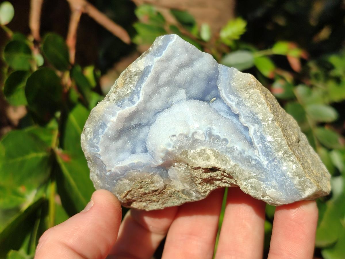 Natural Blue Lace Agate Geode Specimens x 12 From Nsanje, Malawi - Toprock Gemstones and Minerals 