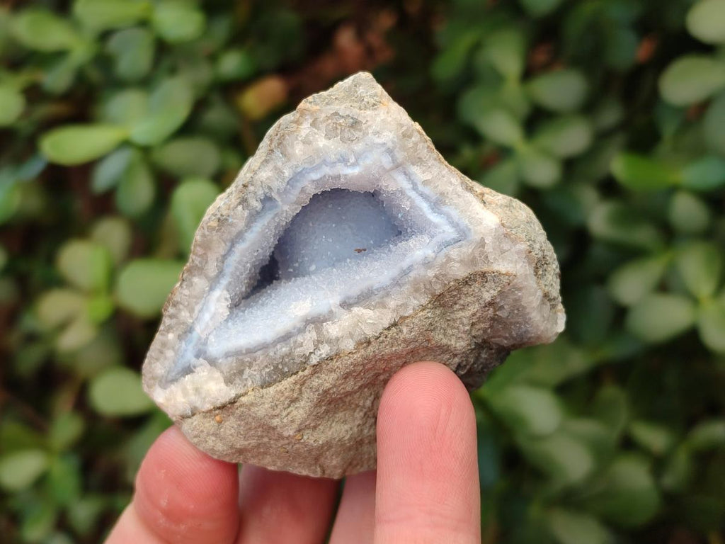 Natural Blue Lace Agate Geode Specimens x 12 From Nsanje, Malawi - Toprock Gemstones and Minerals 