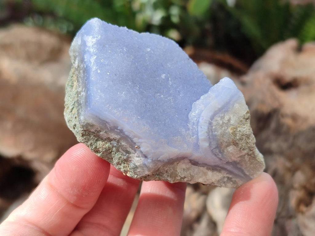 Natural Blue Lace Agate Geode Specimens x 12 From Nsanje, Malawi - Toprock Gemstones and Minerals 