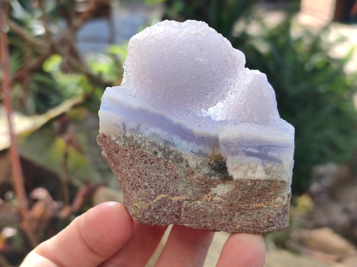 Natural Blue Lace Agate Geode Specimens x 12 From Nsanje, Malawi - Toprock Gemstones and Minerals 
