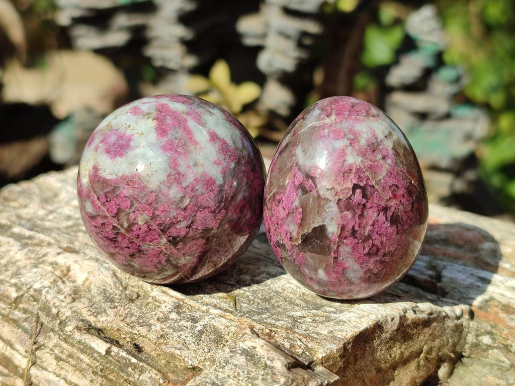 Polished Mixed Rubellite Pink Tourmaline Eggs and Spheres x 12 From Ambatondrazaka, Madagascar - Toprock Gemstones and Minerals 