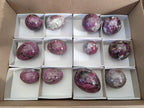 Polished Mixed Rubellite Pink Tourmaline Eggs and Spheres x 12 From Ambatondrazaka, Madagascar - Toprock Gemstones and Minerals 