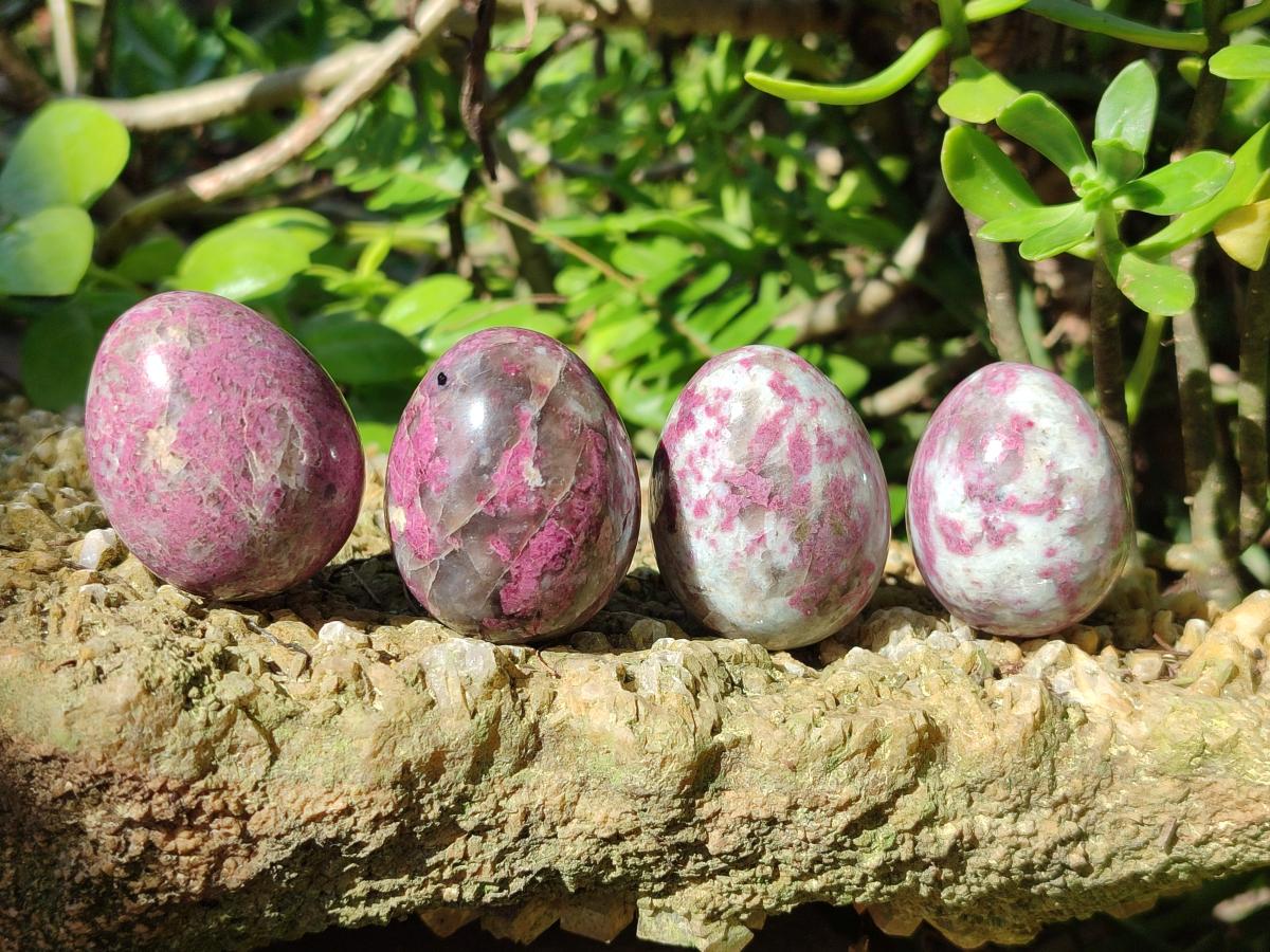 Polished Mixed Rubellite Pink Tourmaline Eggs and Spheres x 12 From Ambatondrazaka, Madagascar - Toprock Gemstones and Minerals 
