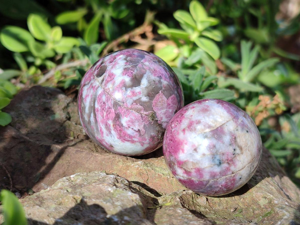 Polished Mixed Rubellite Pink Tourmaline Eggs and Spheres x 12 From Ambatondrazaka, Madagascar - Toprock Gemstones and Minerals 