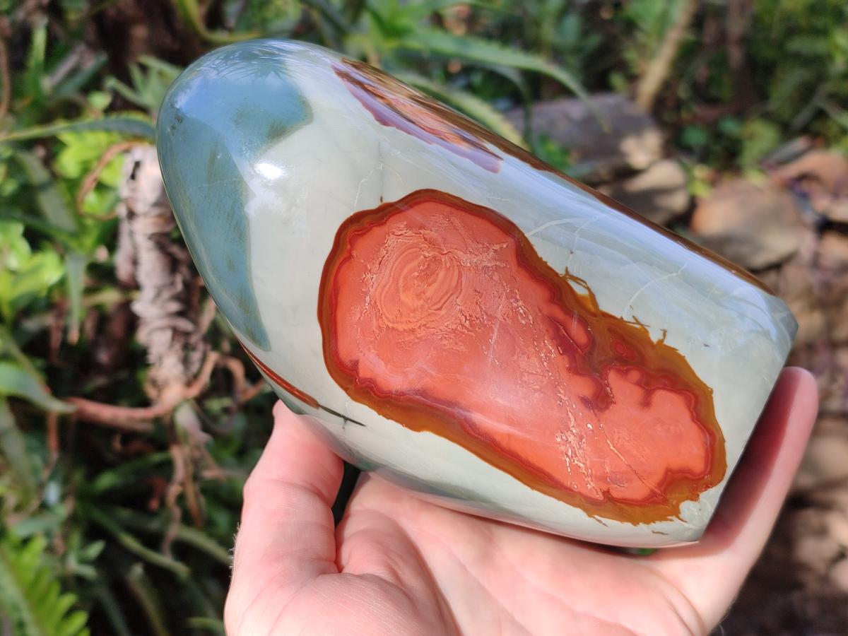 Polished Large Polychrome Jasper Standing Display Piece x 1 From NW Coast, Madagascar - Toprock Gemstones and Minerals 