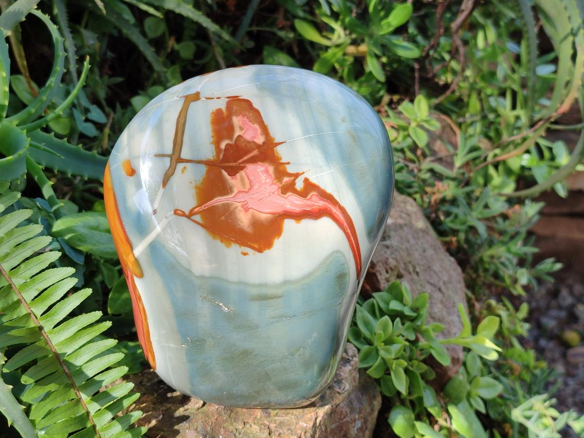 Polished Large Polychrome Jasper Standing Display Piece x 1 From NW Coast, Madagascar - Toprock Gemstones and Minerals 
