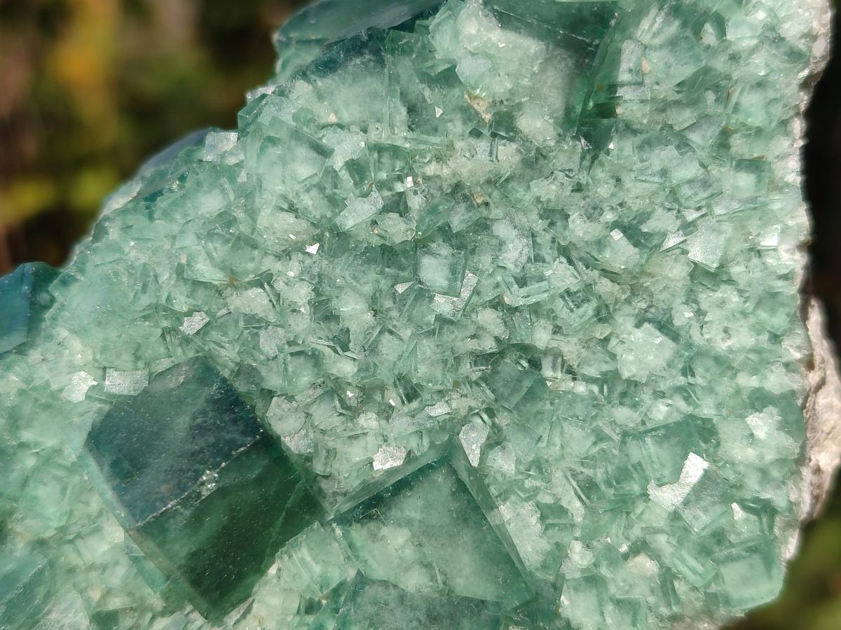 Natural Green Cubic Fluorite Specimens x 3 From Mandrosonoro, Madagascar - Toprock Gemstones and Minerals 