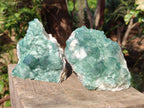 Natural Green Cubic Fluorite Specimens x 3 From Mandrosonoro, Madagascar - Toprock Gemstones and Minerals 