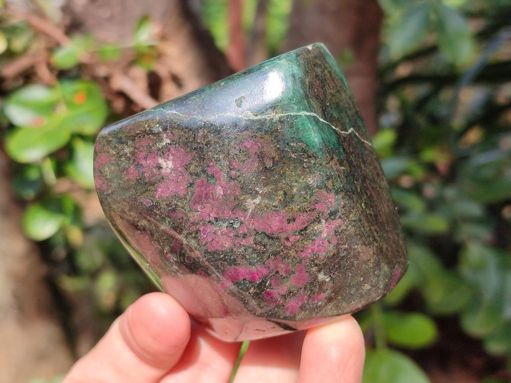 Polished Ruby Corundum In Chrome Verdite Standing Display Pieces x 7 From Mutoko, Zimbabwe - Toprock Gemstones and Minerals 