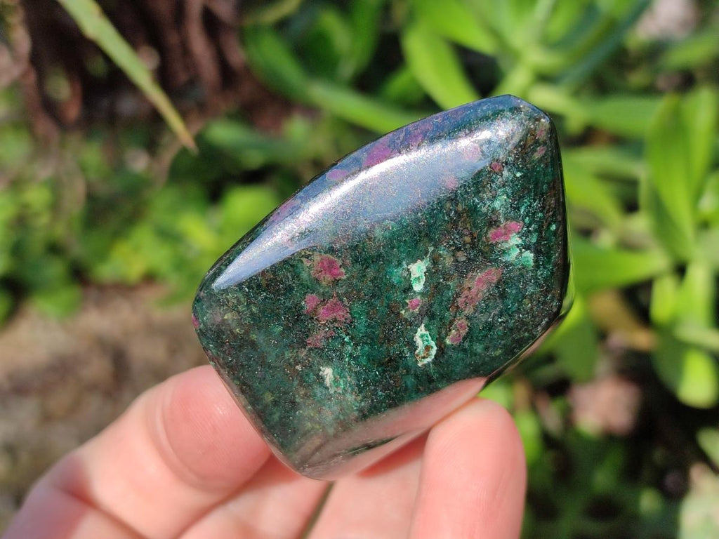 Polished Ruby Corundum In Chrome Verdite Standing Display Pieces x 7 From Mutoko, Zimbabwe - Toprock Gemstones and Minerals 