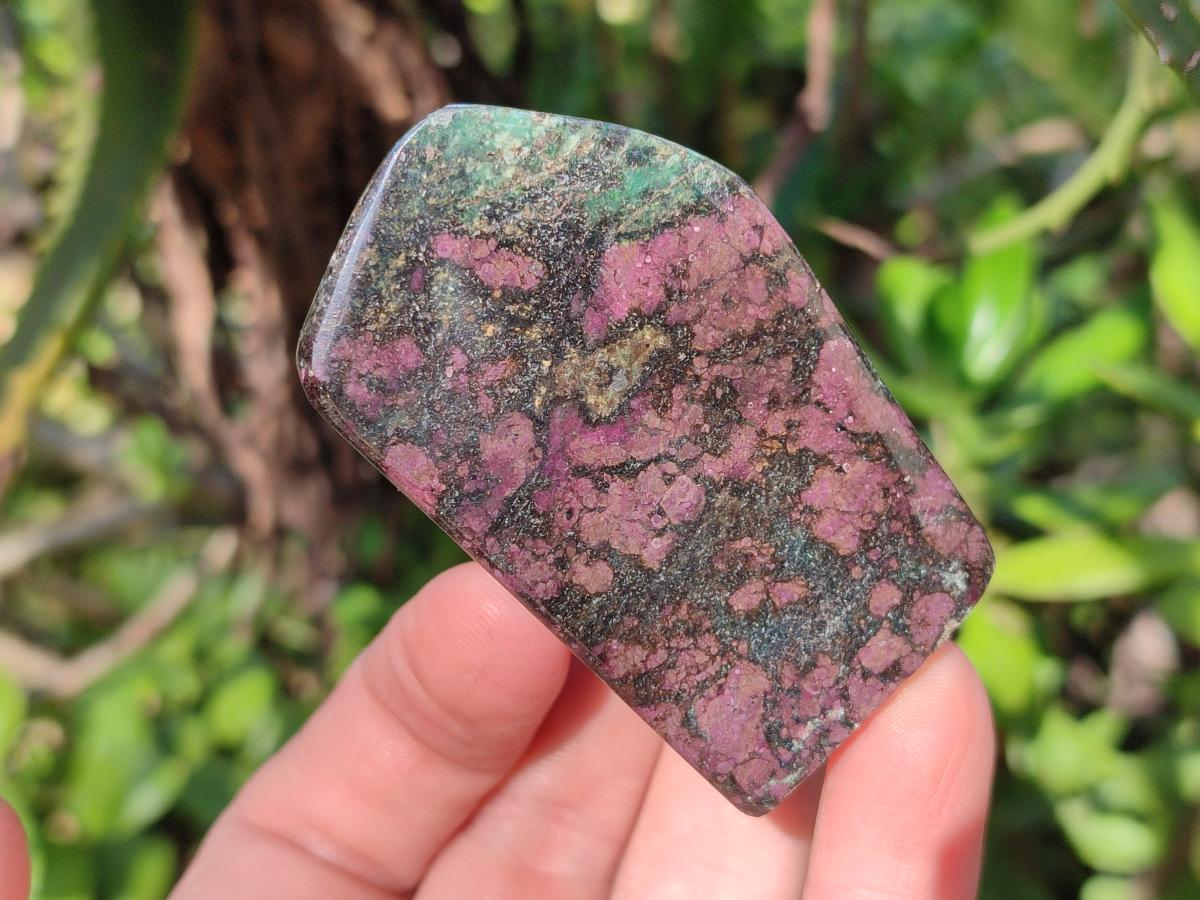 Polished Ruby Corundum In Chrome Verdite Standing Display Pieces x 7 From Mutoko, Zimbabwe - Toprock Gemstones and Minerals 