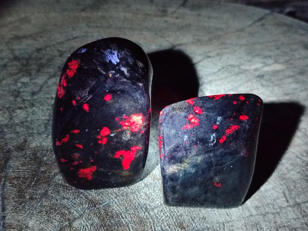 Polished Ruby Corundum In Chrome Verdite Standing Display Pieces x 7 From Mutoko, Zimbabwe - Toprock Gemstones and Minerals 
