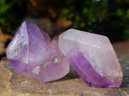 Polished Window Amethyst Crystals x 7 From Akansobe, Madagascar - Toprock Gemstones and Minerals 