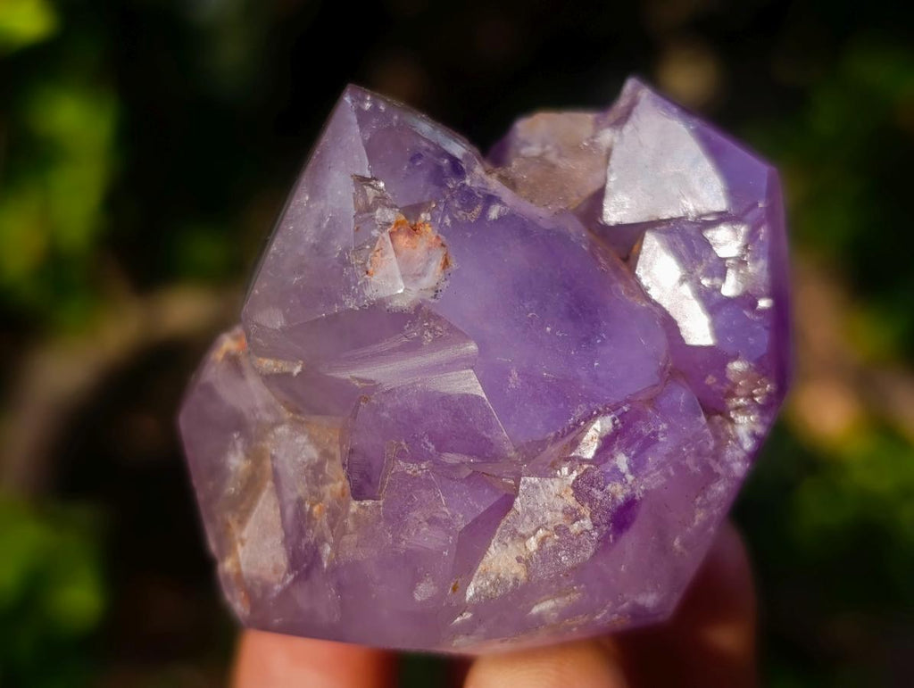 Polished Window Amethyst Crystals x 7 From Akansobe, Madagascar - Toprock Gemstones and Minerals 