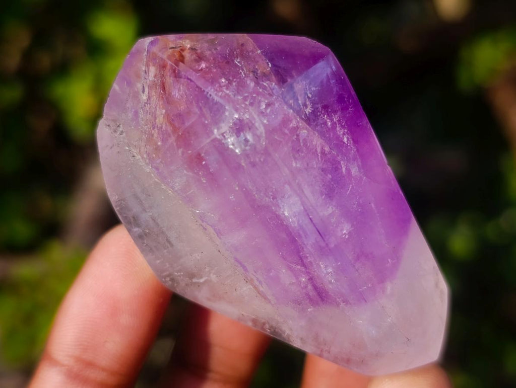 Polished Window Amethyst Crystals x 7 From Akansobe, Madagascar - Toprock Gemstones and Minerals 