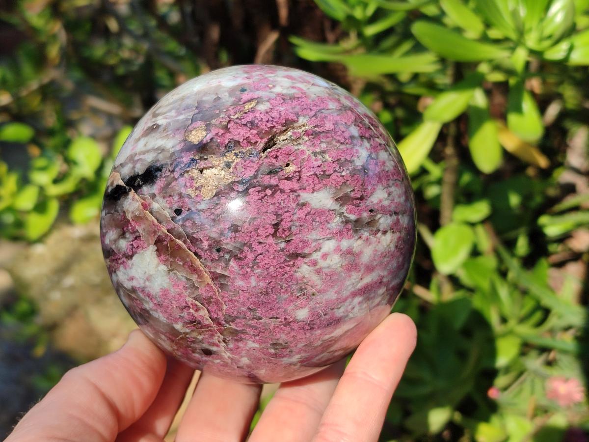 Polished Large Rubellite Pink Tourmaline Sphere x 1 From Ambatondrazaka, Madagascar - Toprock Gemstones and Minerals 