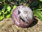 Polished Large Rubellite Pink Tourmaline Sphere x 1 From Ambatondrazaka, Madagascar - Toprock Gemstones and Minerals 