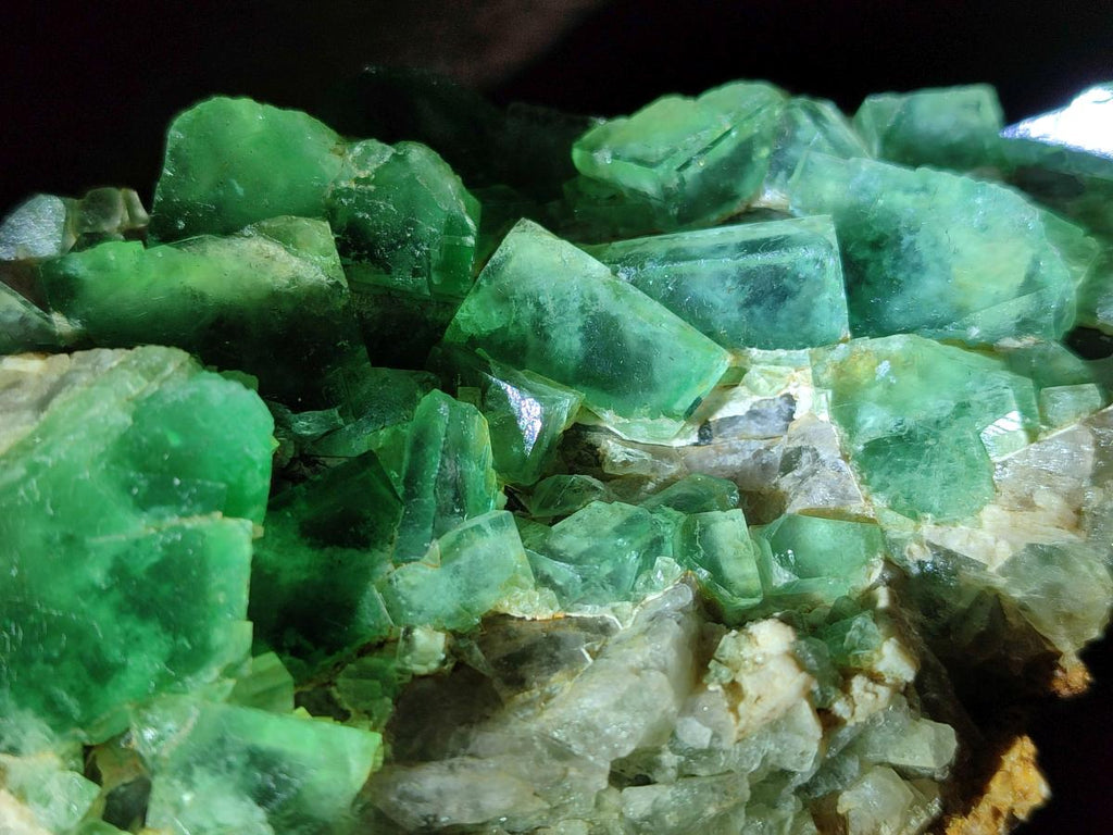 Natural Large Green Cubic Fluorite Specimens x 2 From Mandrosonoro, Madagascar - Toprock Gemstones and Minerals 