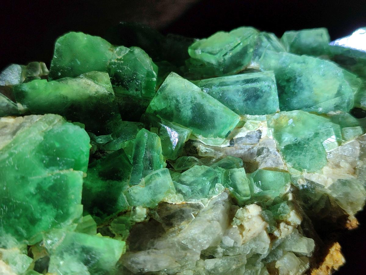 Natural Large Green Cubic Fluorite Specimens x 2 From Mandrosonoro, Madagascar - Toprock Gemstones and Minerals 