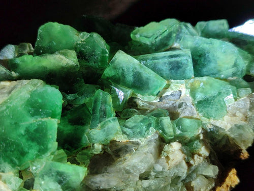 Natural Large Green Cubic Fluorite Specimens x 2 From Mandrosonoro, Madagascar - Toprock Gemstones and Minerals 