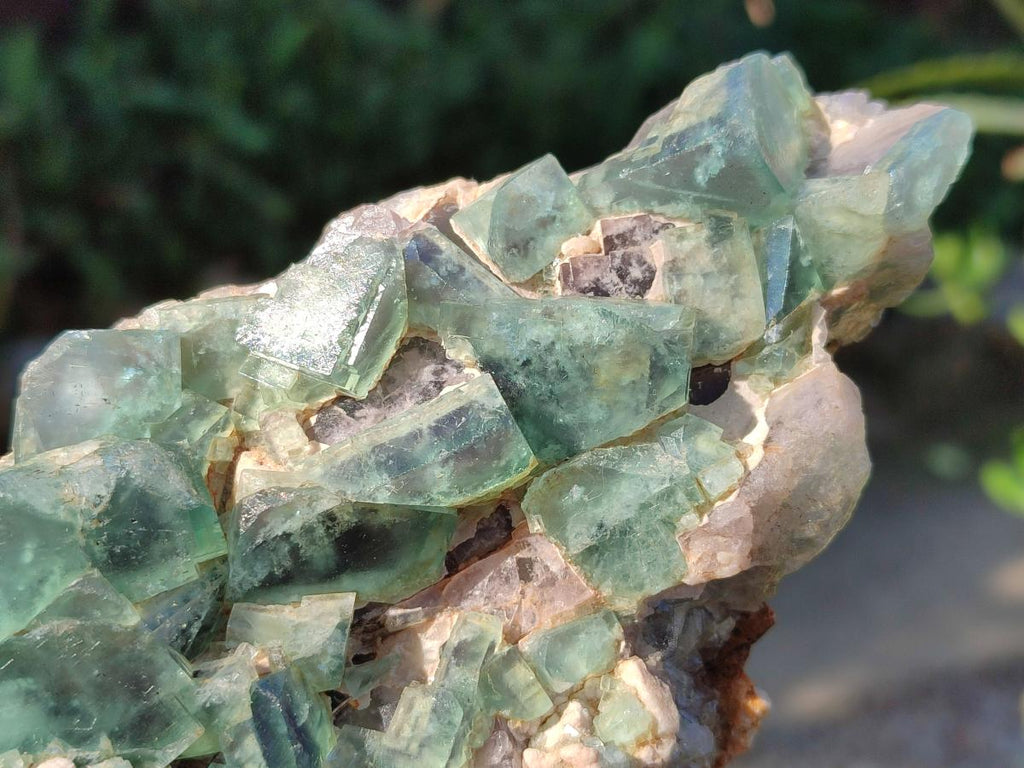 Natural Large Green Cubic Fluorite Specimens x 2 From Mandrosonoro, Madagascar - Toprock Gemstones and Minerals 