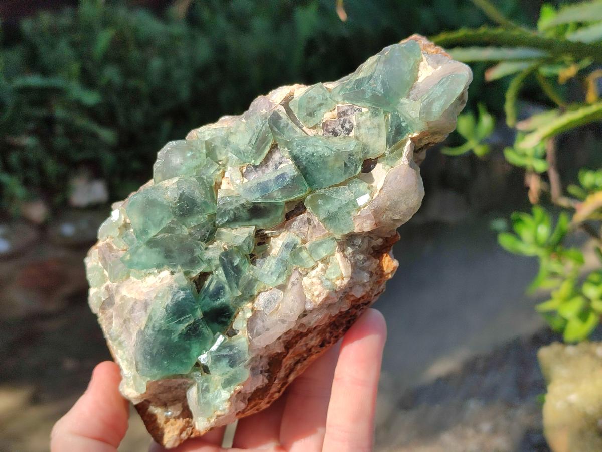 Natural Large Green Cubic Fluorite Specimens x 2 From Mandrosonoro, Madagascar - Toprock Gemstones and Minerals 