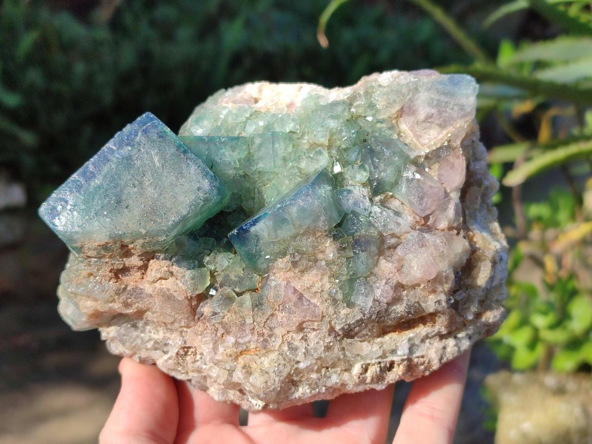 Natural Large Green Cubic Fluorite Specimens x 2 From Mandrosonoro, Madagascar - Toprock Gemstones and Minerals 