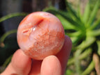 Polished Small Carnelian Agate Gemstone Sphere x 20 From Madagascar - Toprock Gemstones and Minerals 