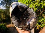 Polished XL Septerye Sauvage "Dragons Egg" Geode with Fitting Cap x 1 From Mahajanga, Madagascar - Toprock Gemstones and Minerals 