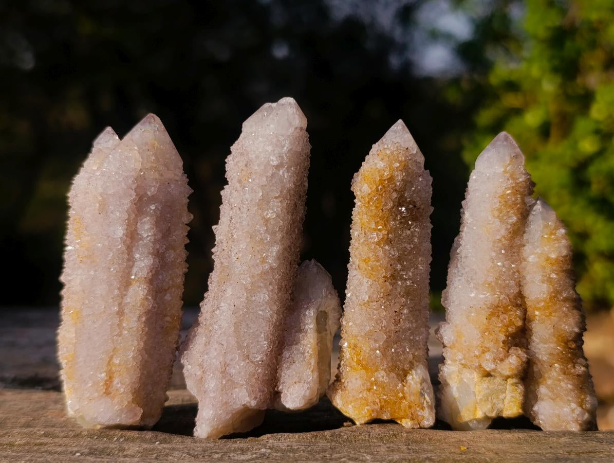 Natural White Drusy Spirit Quartz Single Crystals x 35 From Boekenhouthoek, South Africa - Toprock Gemstones and Minerals 
