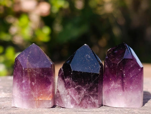 Polished Small Window Amethyst Crystals x 70 From Akansobe, Madagascar - Toprock Gemstones and Minerals 