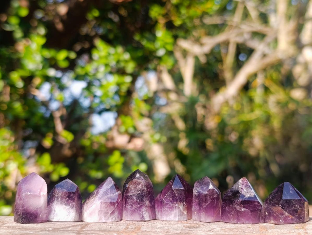 Polished Small Window Amethyst Crystals x 70 From Akansobe, Madagascar - Toprock Gemstones and Minerals 