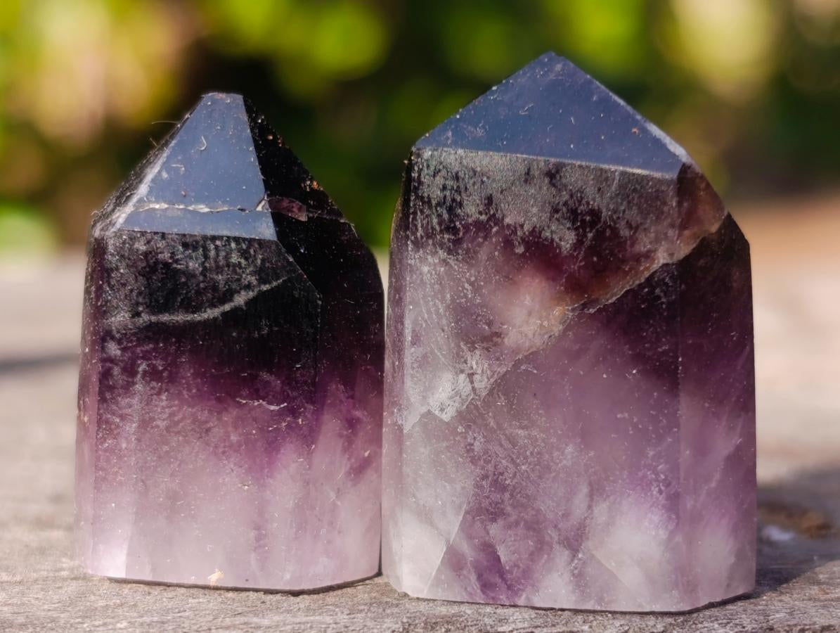 Polished Small Window Amethyst Crystals x 70 From Akansobe, Madagascar - Toprock Gemstones and Minerals 
