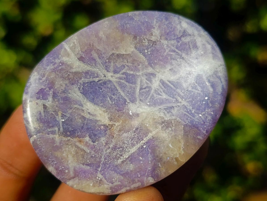 Polished Lepidolite Worry Stones x 24 From Ambatondrazaka, Madagascar - Toprock Gemstones and Minerals 