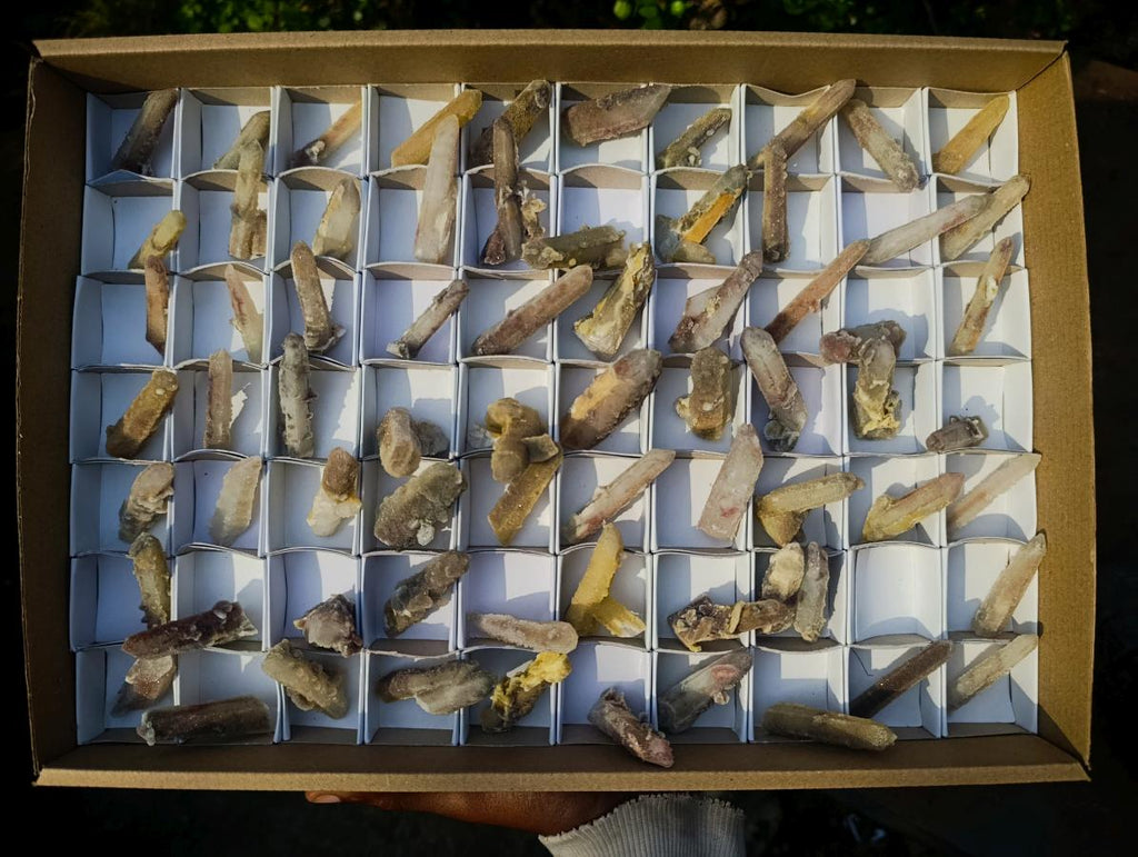 Natural Drusy Fairy Spirit Quartz Finger Crystals x 70 From Boekenhouthoek, South Africa - Toprock Gemstones and Minerals 